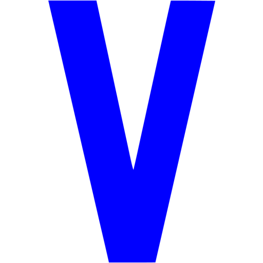 Blue Letter V Icon Free Blue Letter Icons