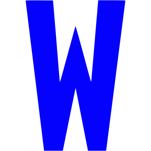 Blue letter w icon  Free blue letter icons