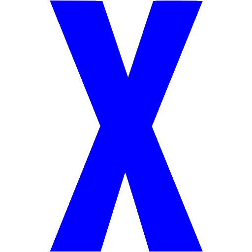 Blue letter x icon - Free blue letter icons