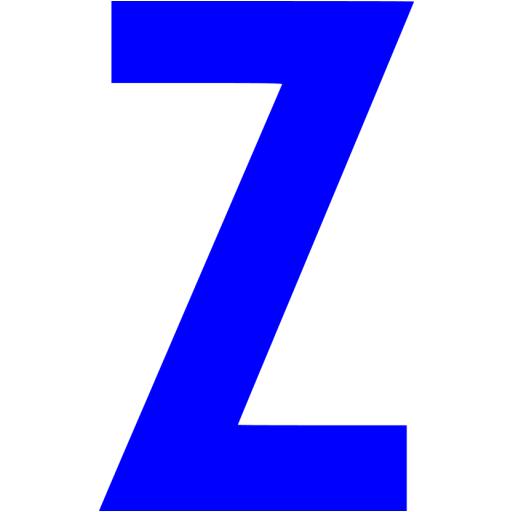 Blue letter z icon - Free blue letter icons