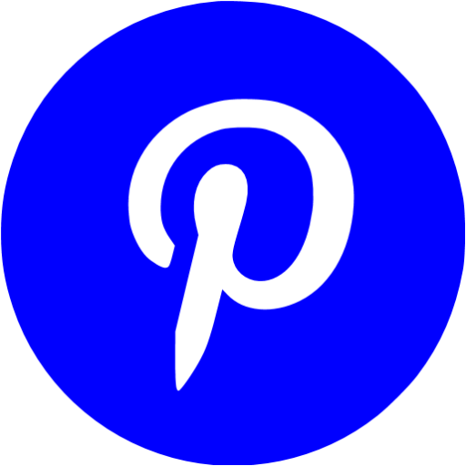 Blue pinterest 4 icon - Free blue social icons