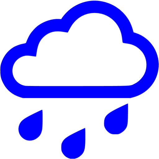 Blue rain icon - Free blue weather icons