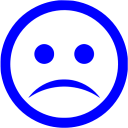 Blue sad icon - Free blue emoticon icons