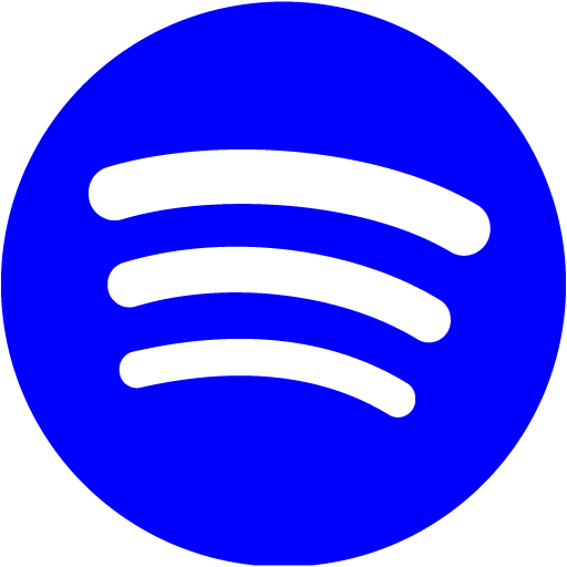 Blue spotify icon - Free blue site logo icons
