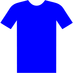 Blue t shirt icon - Free blue clothes icons