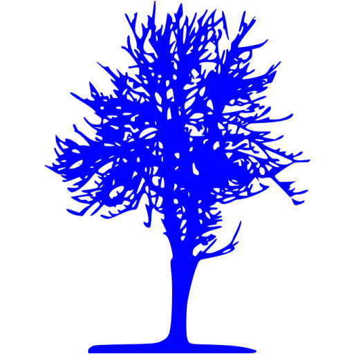 Blue tree 69 icon - Free blue tree icons
