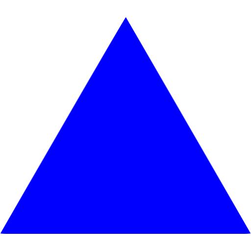 Blue triangle icon - Free blue shape icons