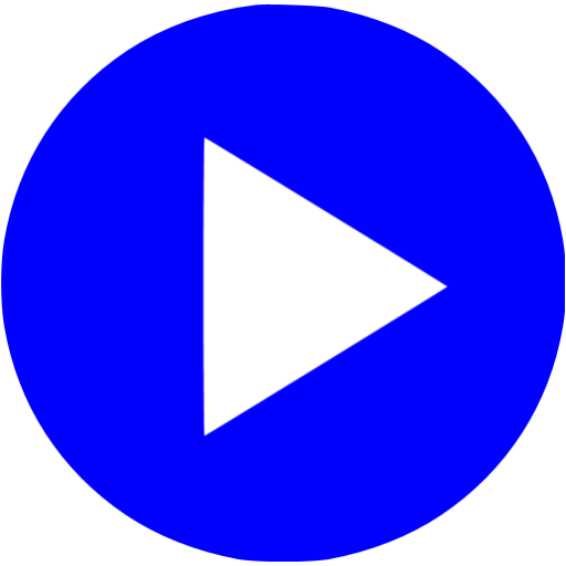 Blue video play icon - Free blue video icons