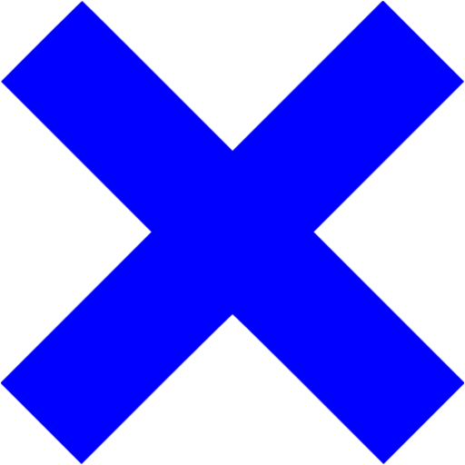 Blue x mark icon - Free blue x mark icons