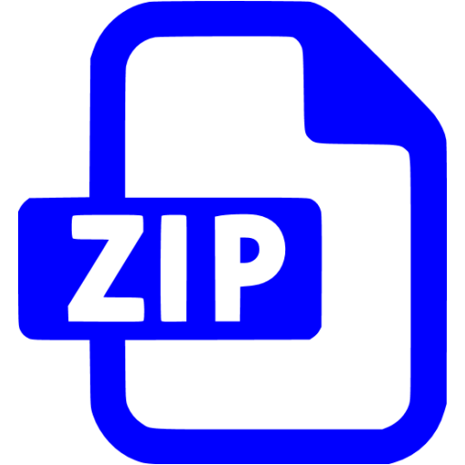 Blue zip icon - Free blue file icons