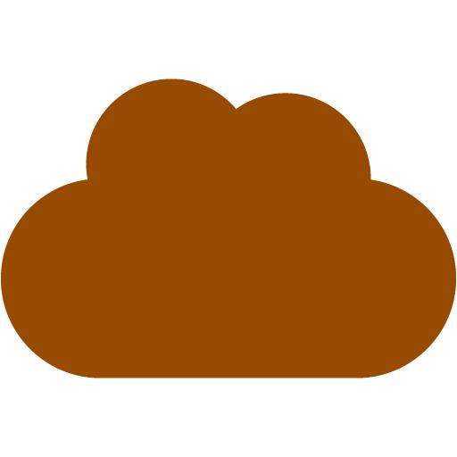 Brown cloud 5 icon - Free brown cloud icons