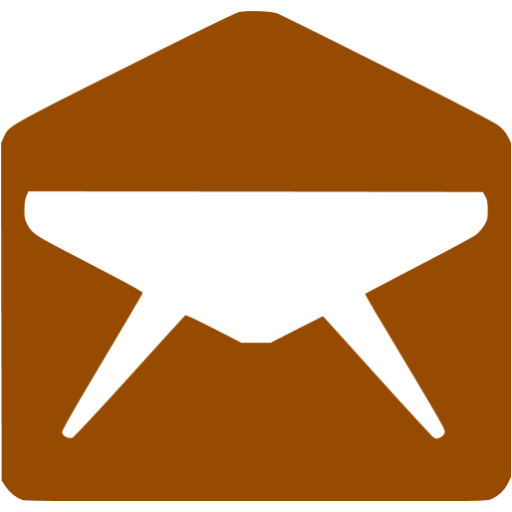 Brown email 10 icon - Free brown email icons