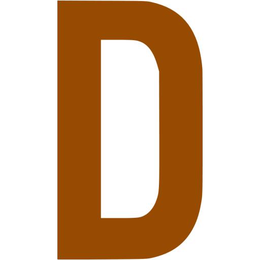Brown letter d icon - Free brown letter icons