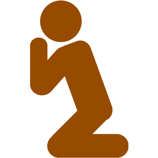 Brown praying 2 icon - Free brown praying icons