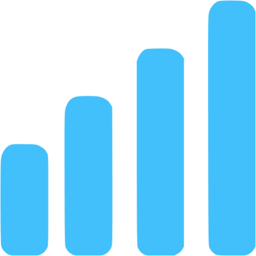 Caribbean blue bar chart 3 icon - Free caribbean blue chart icons