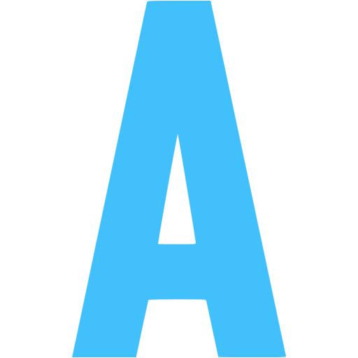 baby blue letter a