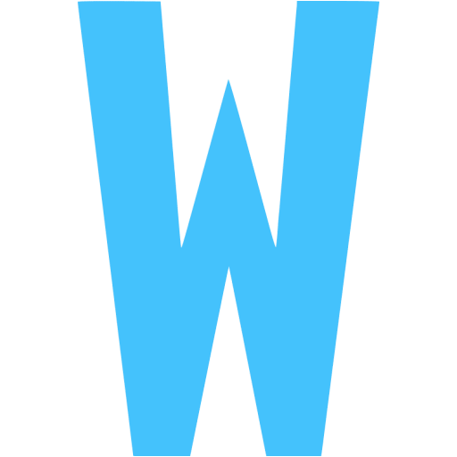 Caribbean blue letter w icon  Free caribbean blue letter icons