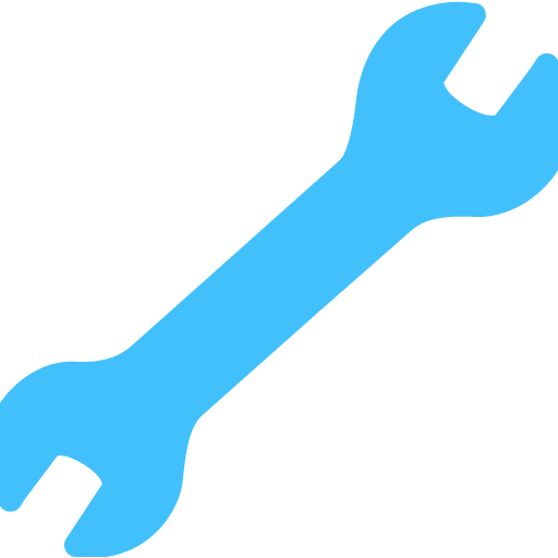 Caribbean blue wrench 2 icon.