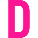 Deep pink letter d icon - Free deep pink letter icons