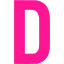 Deep pink letter d icon - Free deep pink letter icons