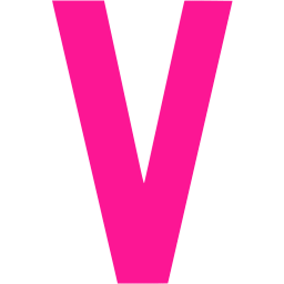 Deep pink letter v icon - Free deep pink letter icons