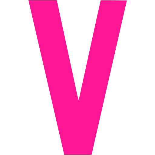 Deep pink letter v icon - Free deep pink letter icons