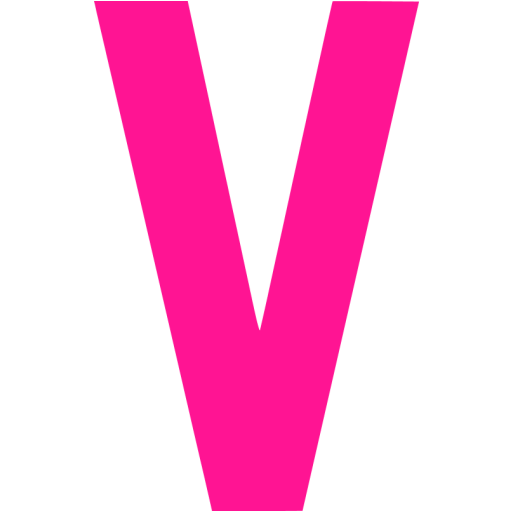 Deep pink letter v icon - Free deep pink letter icons