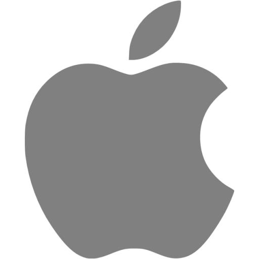 Gray apple icon - Free gray site logo icons