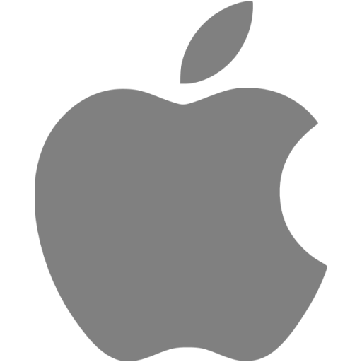 Gray apple icon - Free gray site logo icons