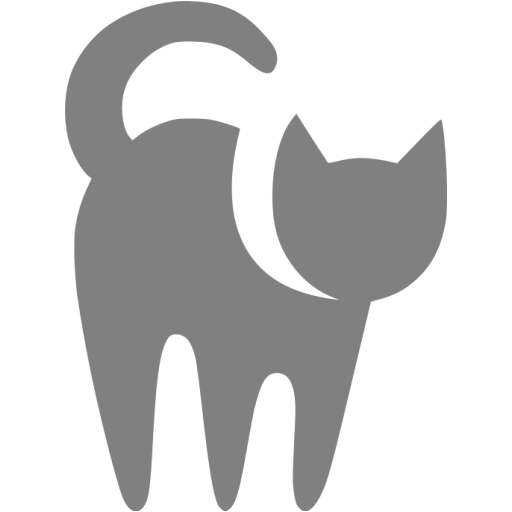 Gray cat icon in flat style Royalty Free Vector Image