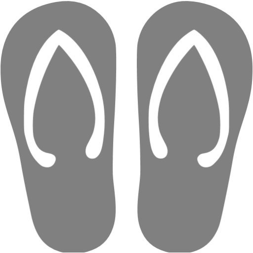 Gray flip flop icon Free gray clothes icons