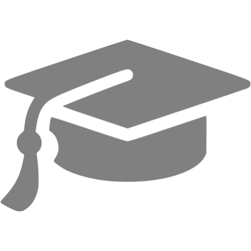 Gray graduation cap icon - Free gray 