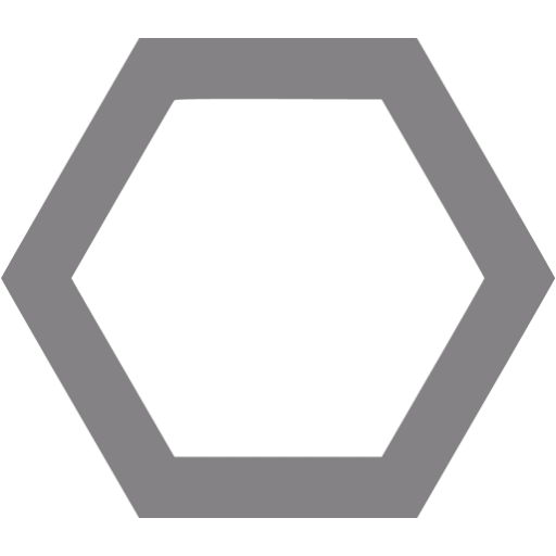 Gray hexagon outline icon - Free gray shape icons