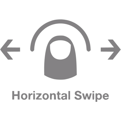 Gray horizontal swipe 2 icon - Free gray gesture icons