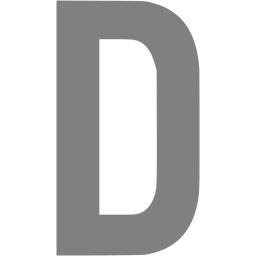 Gray letter d icon - Free gray letter icons