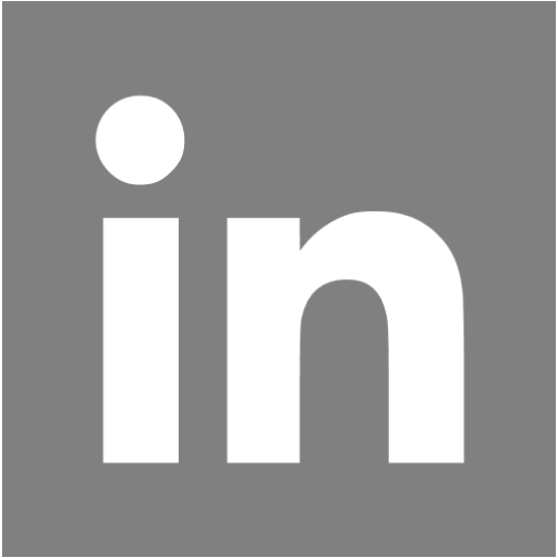Gray linkedin 2 icon - Free gray site logo icons