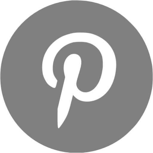 Gray pinterest 4 icon - Free gray social icons
