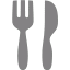 Gray restaurant 3 icon - Free gray fork icons