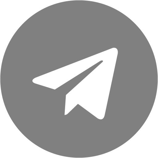 Gray telegram 3 icon - Free gray social icons