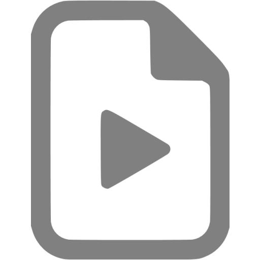 Gray video file 3 icon - Free gray file icons