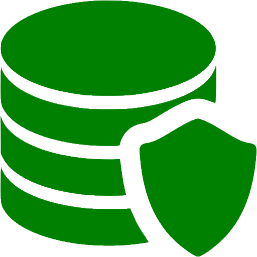 Green Data Protection Icon Free Green Database Icons