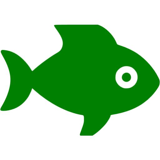 Green fish 2 icon - Free green animal icons