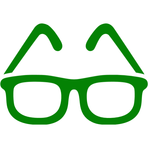 Green glasses icon Free green glasses icons