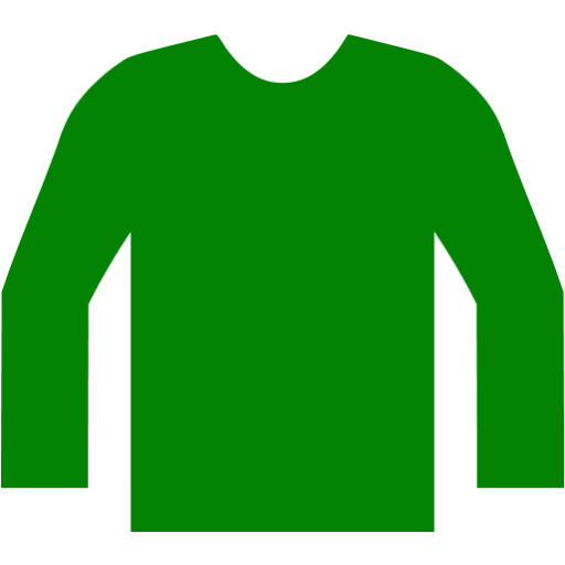 Green jumper icon - Free green clothes icons