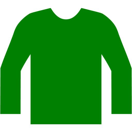 Green jumper icon - Free green clothes icons