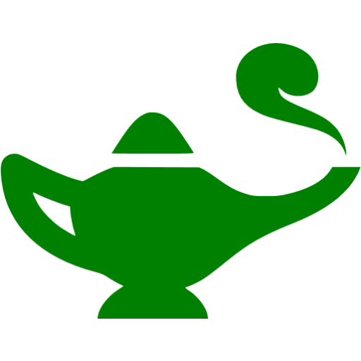 Green lamp genie icon - Free green lamp icons