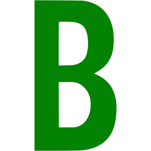 B Green Icon - Alphabet Icons 
