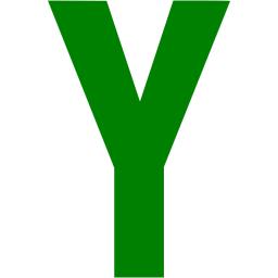 Green letter y icon - Free green letter icons