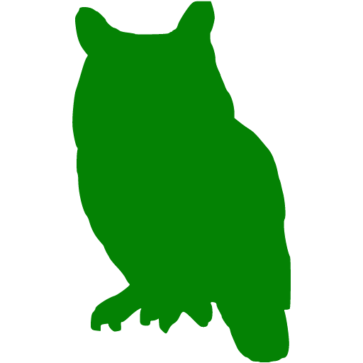 Green owl icon - Free green animal icons Green owl icon - Free green animal icons