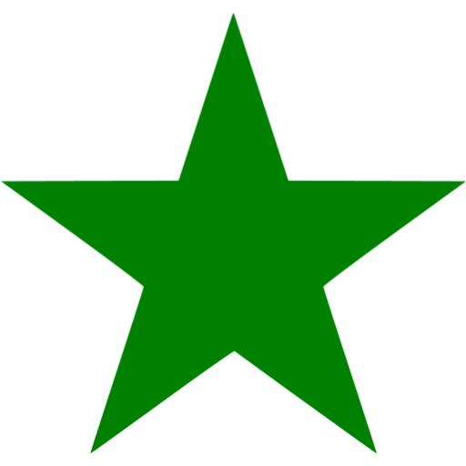 Bevel Star Green Icon